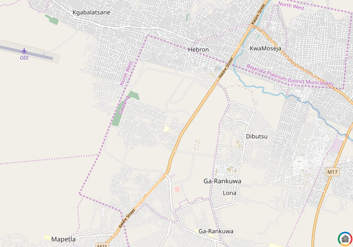 Map location of Ga-Rankuwa Unit 17